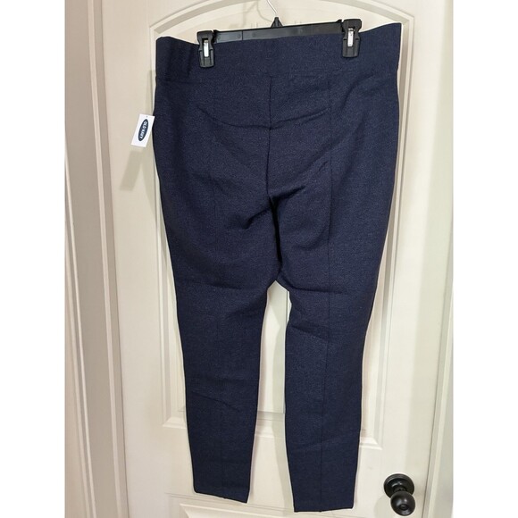 OLD NAVY WOMENS STEVIE HIGH RISE PONTE PULL ON PANTS SIZE XL NWT BLUE SPECKLED - Picture 2 of 2